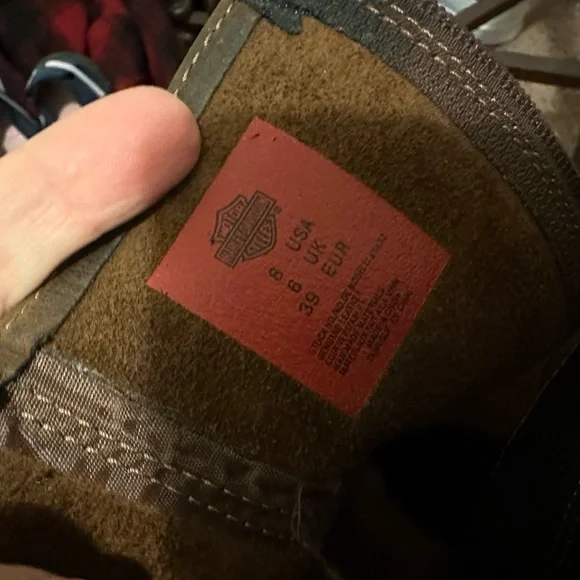 Brown Leather Boots with Studded Strap - Picture 2 of 2